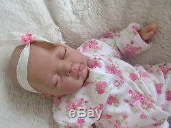 Sleeping newborn reborn baby girl doll #RebornBabyDollArtUK
