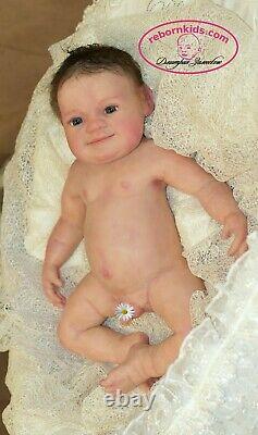 Solid Silicone Body Newborn Reborn Baby Smile Boy Reborn Doll Drink Wets Diaper