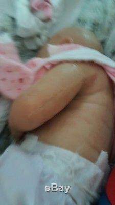Solid Silicone Full Body Newborn Preemie Fussy Crying Baby Girl So Cute