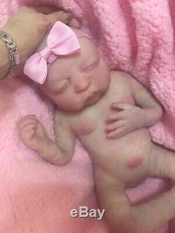 Solid Silicone Full Body Reborn Baby Carlotta. Eco 20 Holds your Finger. Peek