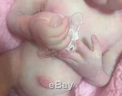 Solid Silicone Full Body Reborn Baby Carlotta. Eco 20 Holds your Finger. Peek