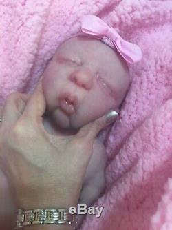 Solid Silicone Full Body Reborn Baby Carlotta. Eco 20 Holds your Finger. Peek