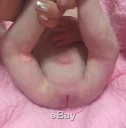 Solid Silicone Full Body Reborn Baby Carlotta. Eco 20 Holds your Finger. Peek
