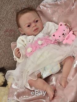 Solid silicone baby toddler girl (reborn doll) all body. Drink & pee. Ecoflex 30