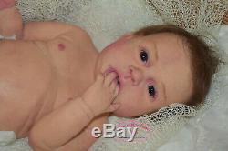 Solid silicone baby toddler girl (reborn doll) all body Drink & pee Handmade eye