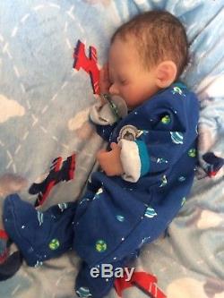 Solid silicone full body baby boy doll Parker by c. Nelsen