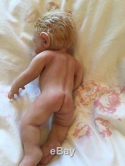 Solid silicone full body baby girl Rain sculpted by Dawn Bowie eco 20