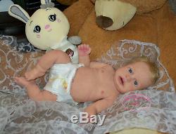 Solid silicone full body baby toddler girl (reborn doll) Drink & wets diaper