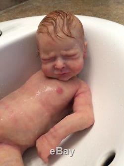 Solid silicone full body newborn baby girl doll