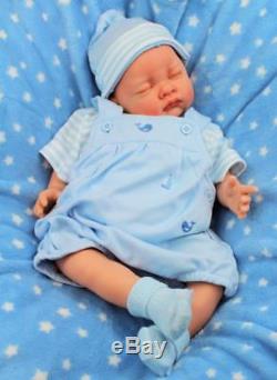 Stunning Asleep Reborn Baby Boy Spanish Jam Pant Romper With Hat S