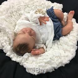 Stunning Newborn Reborn Baby Girl Fake Baby Painted Hair Xander By Cassie Brace