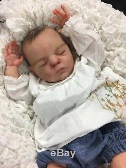 Stunning Newborn Reborn Baby Girl Fake Baby Painted Hair Xander By Cassie Brace