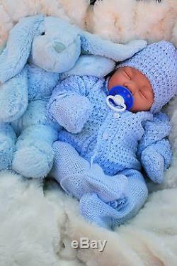 Stunning Reborn Lifelike Baby Boy In Spanish Knitted Set Full Limbs 017