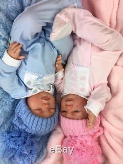 Stunning Reborn Twin Baby Girl And Boy Doll Lotty And Andre