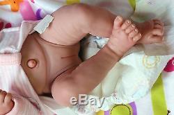 Summer Girl Preemie Berenguer Newborn Baby Doll Clothes Real Vinyl 14 life like