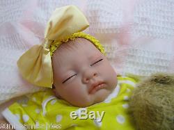 Sunbeambabies New Reborn Realistic Newborn Size Fake Baby Girl Doll Life Like