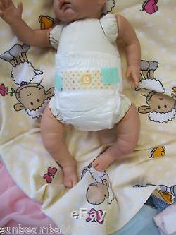 Sunbeambabies New Reborn Realistic Newborn Size Fake Baby Girl Doll Life Like