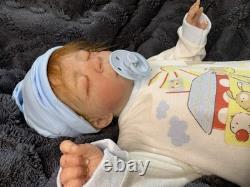 Sweet Newborn Reborn Baby BOY Doll OLLIE was Jude By Olga Auer COMPLETED