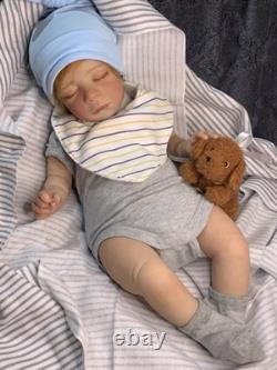 Sweet Newborn Reborn Baby BOY Doll OLLIE was Jude By Olga Auer COMPLETED