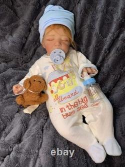 Sweet Newborn Reborn Baby BOY Doll OLLIE was Jude By Olga Auer COMPLETED