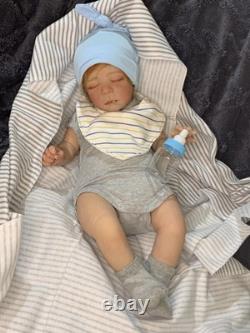 Sweet Newborn Reborn Baby BOY Doll OLLIE was Jude By Olga Auer COMPLETED
