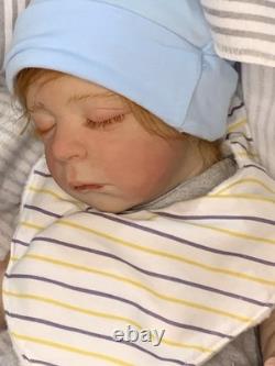 Sweet Newborn Reborn Baby BOY Doll OLLIE was Jude By Olga Auer COMPLETED