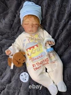 Sweet Newborn Reborn Baby BOY Doll OLLIE was Jude By Olga Auer COMPLETED