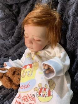 Sweet Newborn Reborn Baby BOY Doll OLLIE was Jude By Olga Auer COMPLETED