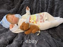 Sweet Newborn Reborn Baby BOY Doll OLLIE was Jude By Olga Auer COMPLETED