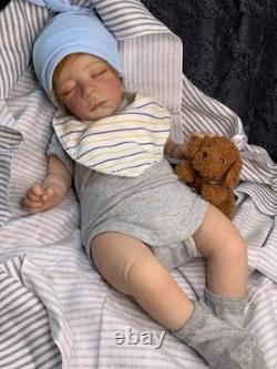 Sweet Newborn Reborn Baby BOY Doll OLLIE was Jude By Olga Auer COMPLETED
