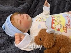 Sweet Newborn Reborn Baby BOY Doll OLLIE was Jude By Olga Auer COMPLETED