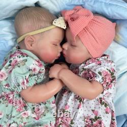 TWINS Baby Dolls Lifelike Full Body Vinyl Reborn Sleeping Baby 19 Inches