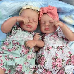 TWINS Baby Dolls Lifelike Full Body Vinyl Reborn Sleeping Baby 19 Inches