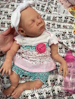 Tina Kewy Partial Silicone Baby Doll Cloth Body Bray 17 Reborn Boy Or Girl