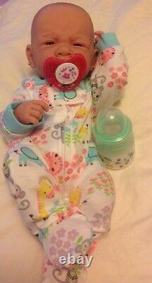 Too Precious Baby Girl! Berenguer Preemie Lifelike Reborn Doll W Paci, Bottle +