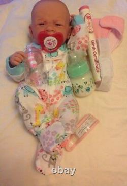 Too Precious Baby Girl! Berenguer Preemie Lifelike Reborn Doll W Paci, Bottle +