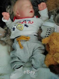 Tracyslittletreasures REALBORN Darren preemie 17 anatomically correct Boy