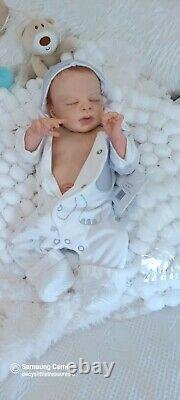 Tracyslittletreasures REBORN BABY DOLL ZENDRIC Dawn Murray Mcleod 16 preemie