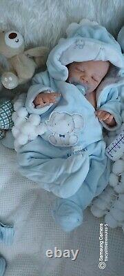 Tracyslittletreasures REBORN BABY DOLL ZENDRIC Dawn Murray Mcleod 16 preemie