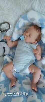 Tracyslittletreasures REBORN BABY DOLL ZENDRIC Dawn Murray Mcleod 16 preemie