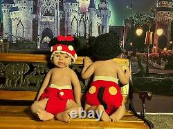 Twins! 20'' Boy and Girl Baby Dolls Full Body Silicone Doll Sleepy Babies