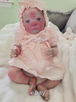 Unique Faerie Reborn Doll. 17 Inches Girl Weighted and Stuffed. Handmade