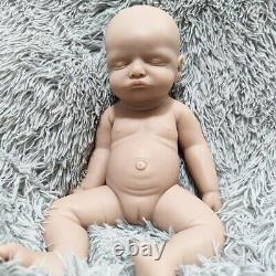 Unpainted Reborn Baby Doll Sleeping Girl Newborn Lifelike Full Body Silicone 17
