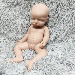 Unpainted Reborn Baby Doll Sleeping Girl Newborn Lifelike Full Body Silicone 17