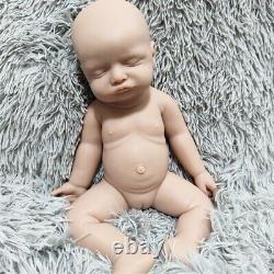 Unpainted Reborn Baby Doll Sleeping Girl Newborn Lifelike Full Body Silicone 17