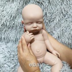 Unpainted Reborn Baby Doll Sleeping Girl Newborn Lifelike Full Body Silicone 17