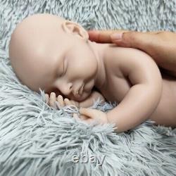 Unpainted Reborn Baby Doll Sleeping Girl Newborn Lifelike Full Body Silicone 17