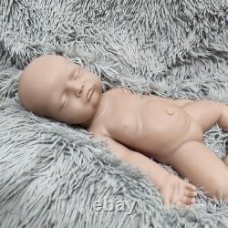 Unpainted Reborn Baby Doll Sleeping Girl Newborn Lifelike Full Body Silicone 17