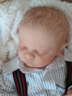 WILLIAMS NURSERY REBORN BABY BOY DOLL Realborn Christopher Asleep NEWBORN belly