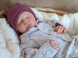 WILLIAMS NURSERY REBORN BABY BOY DOLL Realborn Christopher Asleep NEWBORN belly